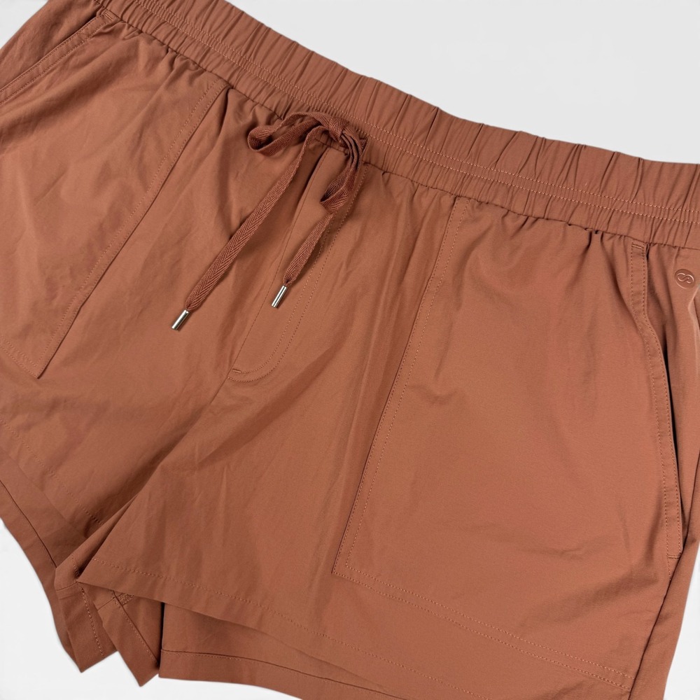 CALIA Nyluxe 3" Shorts Womens XXL Copper Activewear Outdoors Travel A-Line - Picture 3 of 8